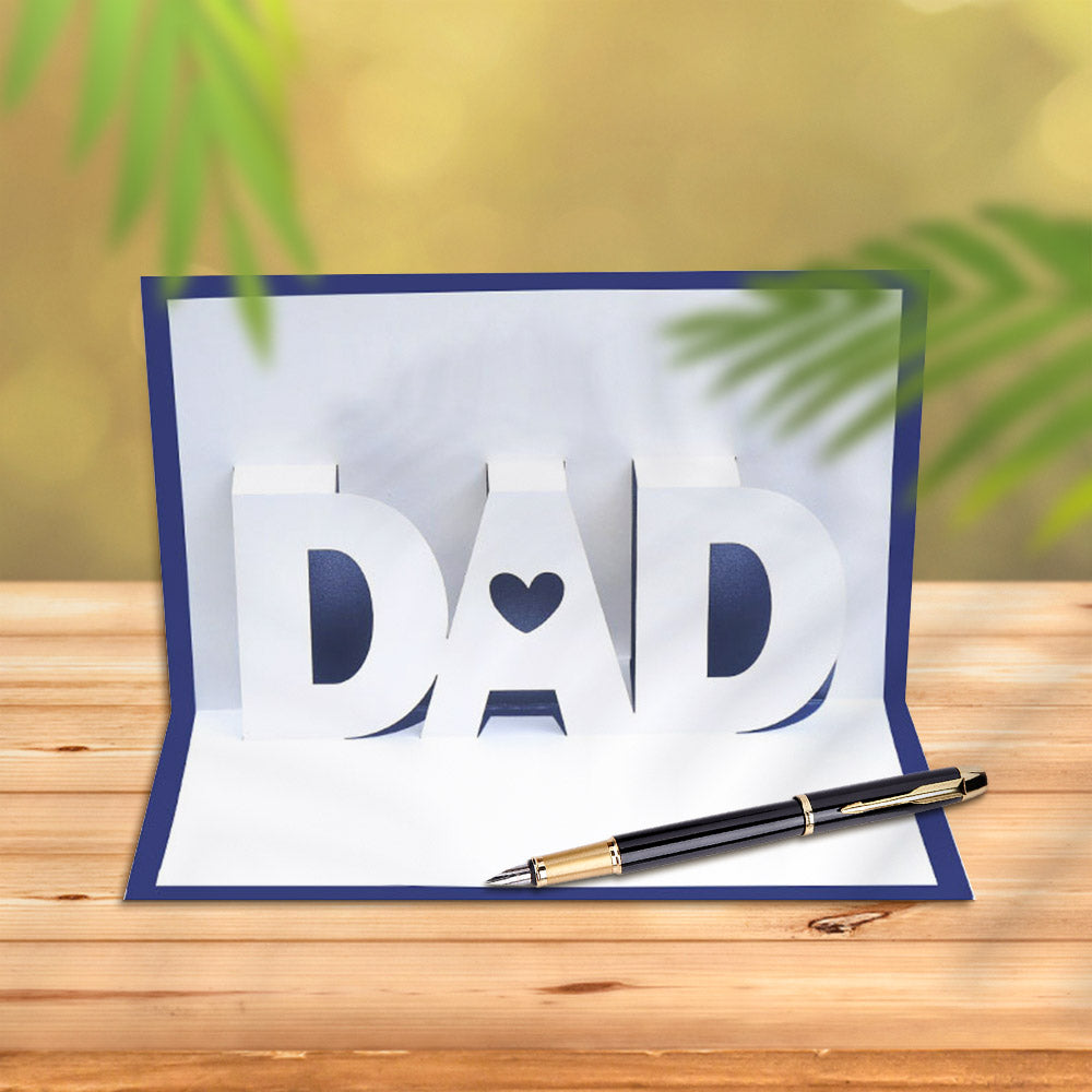 Father's Day Card Dad 3D Pop Up Greeting Card for Him