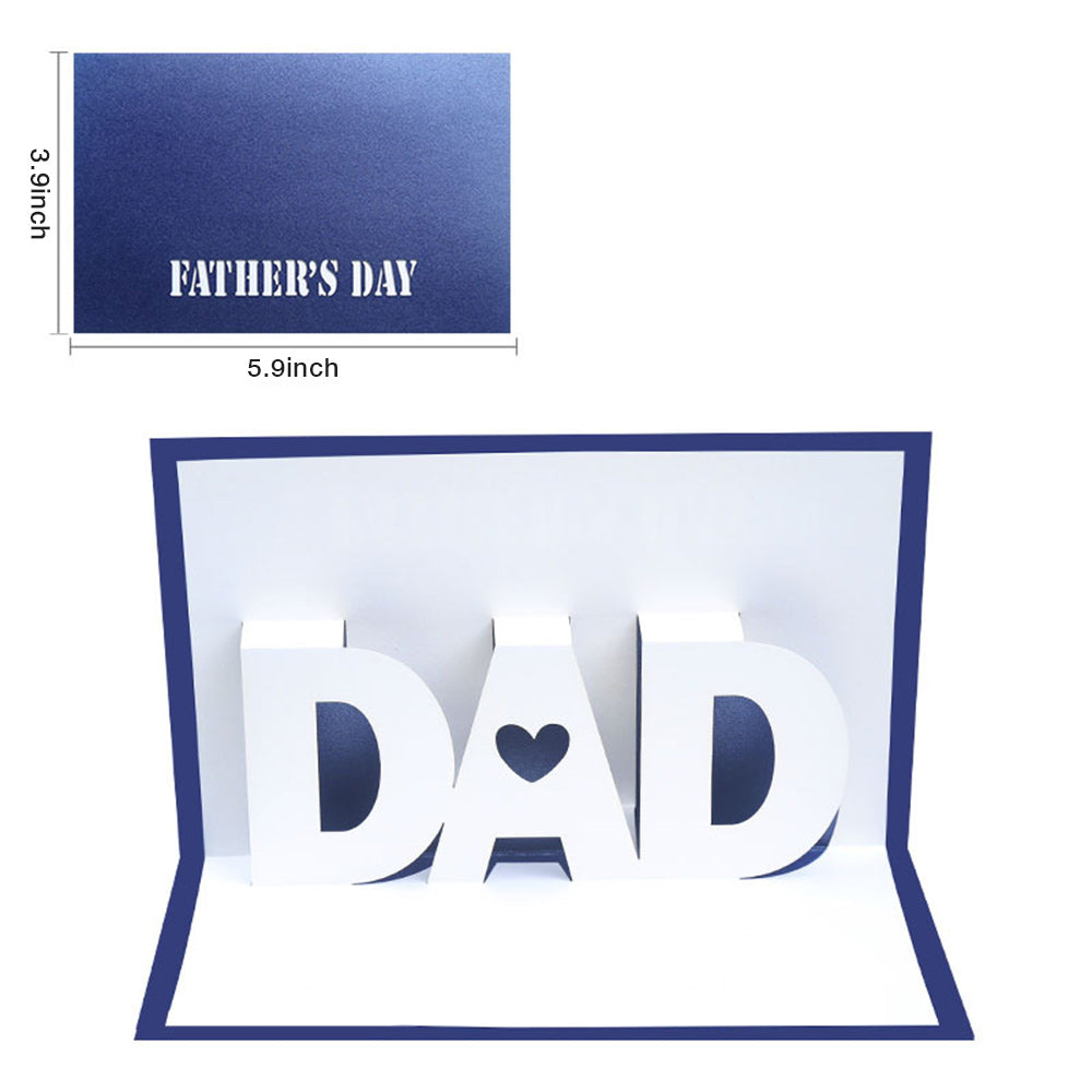 Father's Day Card Dad 3D Pop Up Greeting Card for Him