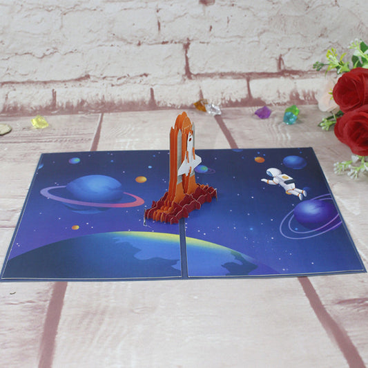 Father's Day Card Rocket 3D Pop Up Greeting Card for Him