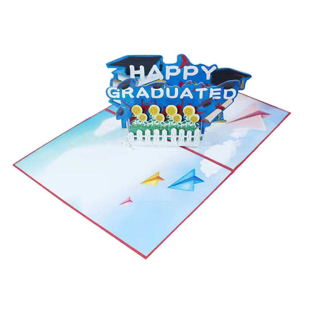 Congrats Graduation Sunflower 3D Pop Up Card Newly Grads Congratulations Greeting Card