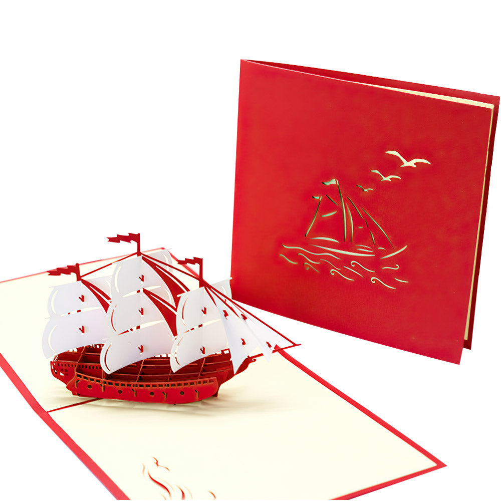 Congrats Graduation Ship 3D Pop Up Card Newly Grads Congratulations Greeting Card