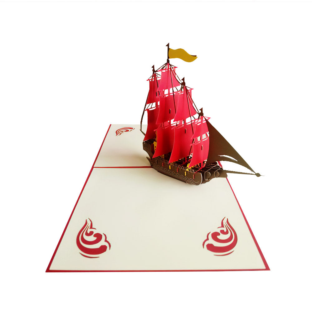 Congrats Graduation Ship 3D Pop Up Card Newly Grads Congratulations Greeting Card