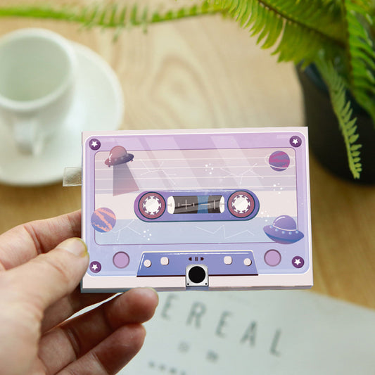 Cassette Tape Shaped Recordable Greeting Card Vintage Audio Tape Decorative Card