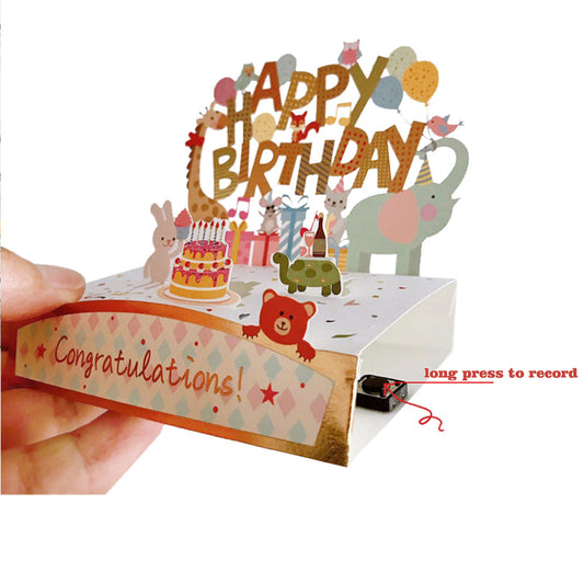 Recordable Birthday 3D Pop UP Greeting Card Birthday Party Card