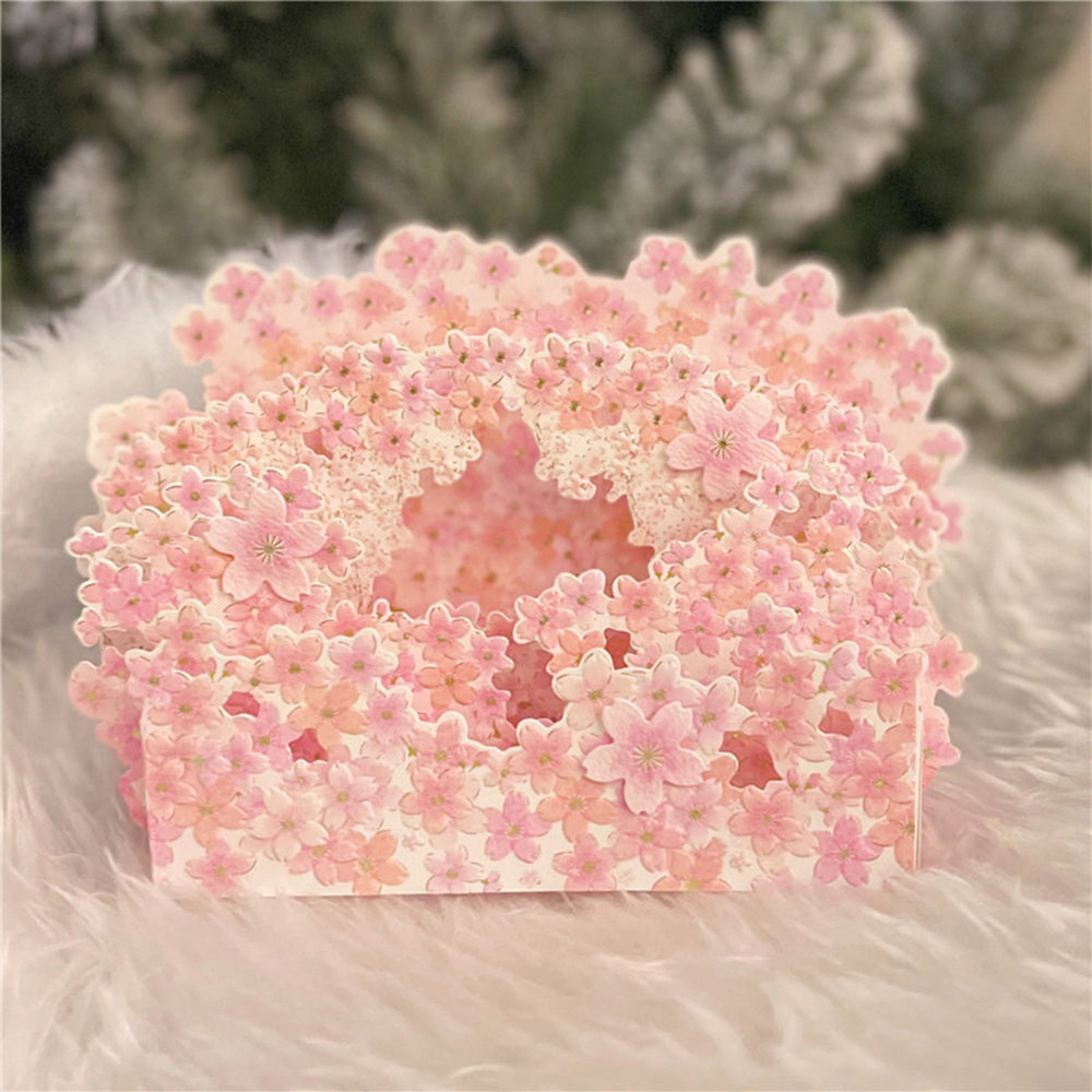 Creative 3D Pop Up Greeting Card Full of Cherry Blossoms Card