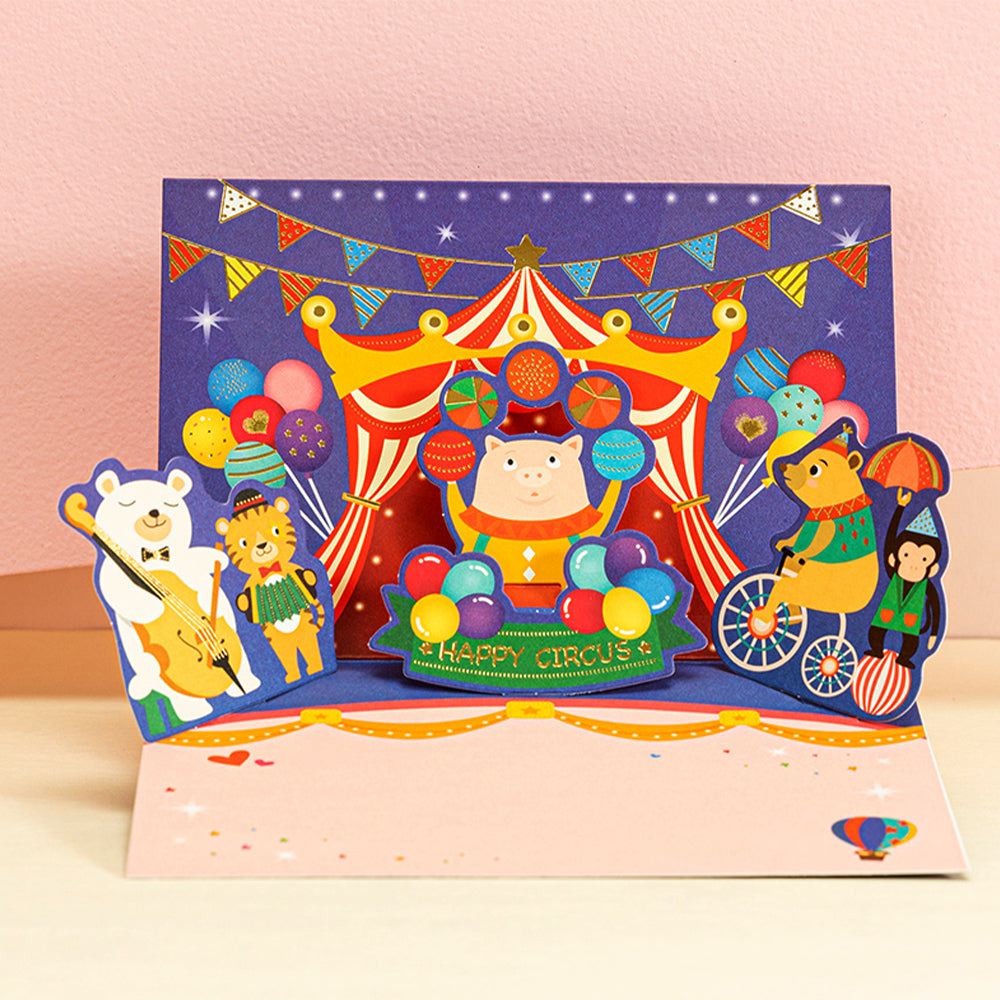 Creative 3D Pop Up Greeting Card Circus City Pop Up Card