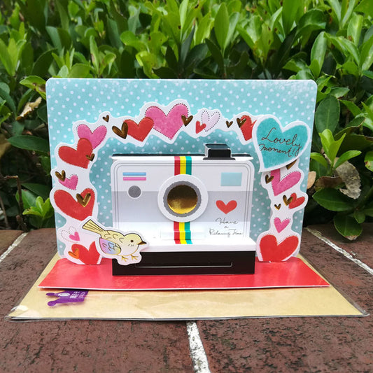 Creative 3D Pop-Up Card Love Camera Wedding Pop Up Greeting Card