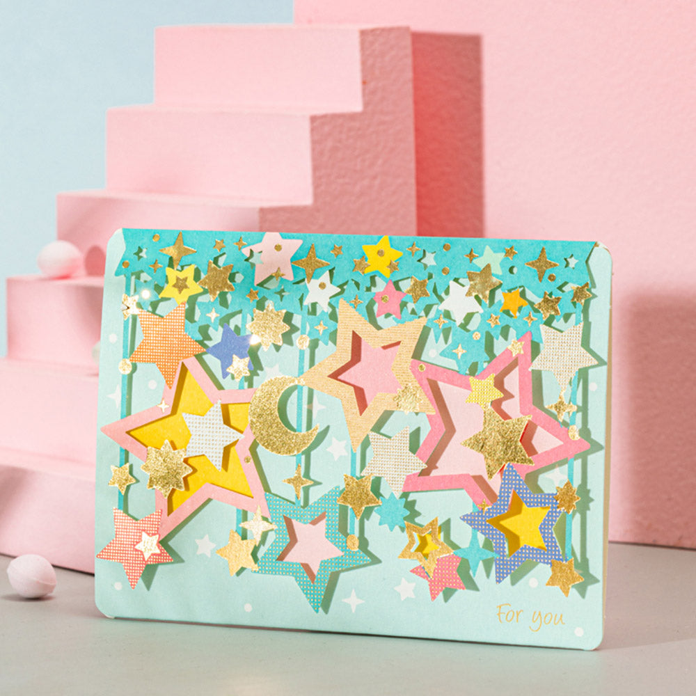 Creative 3D Pop-Up Card Starry Sky Pop Up Greeting Card