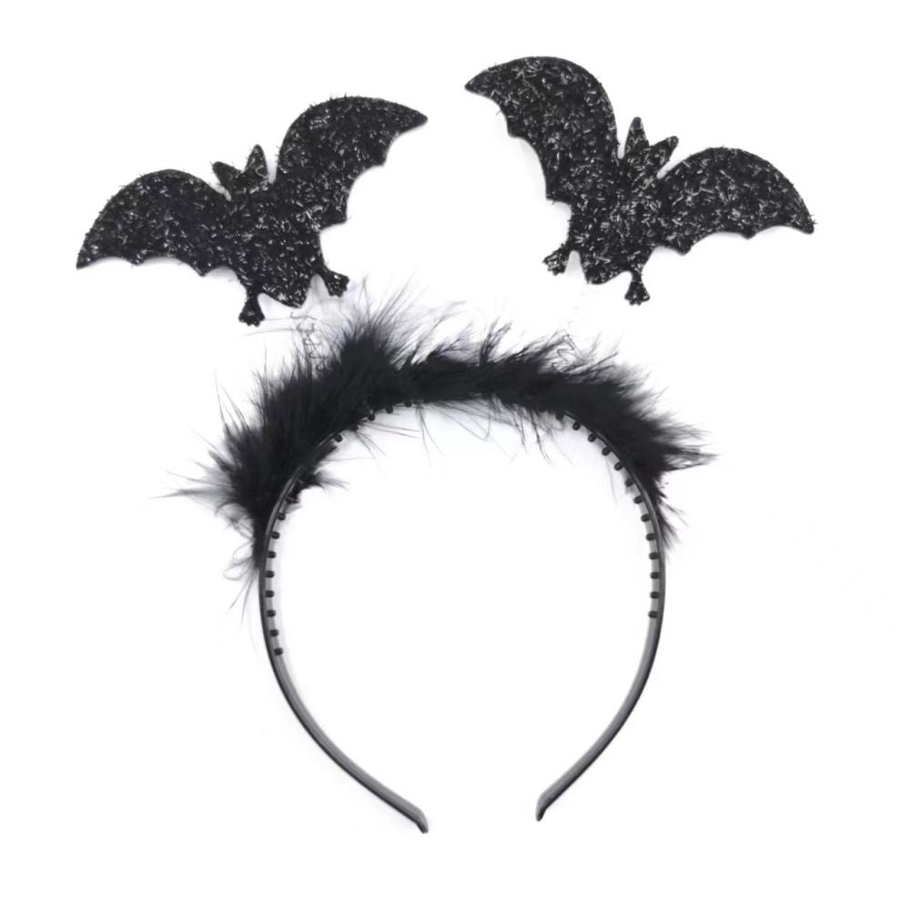 4 Pcs Halloween Headbands Devil Bat Headbands for Halloween Party Supply Cosplay Decoration