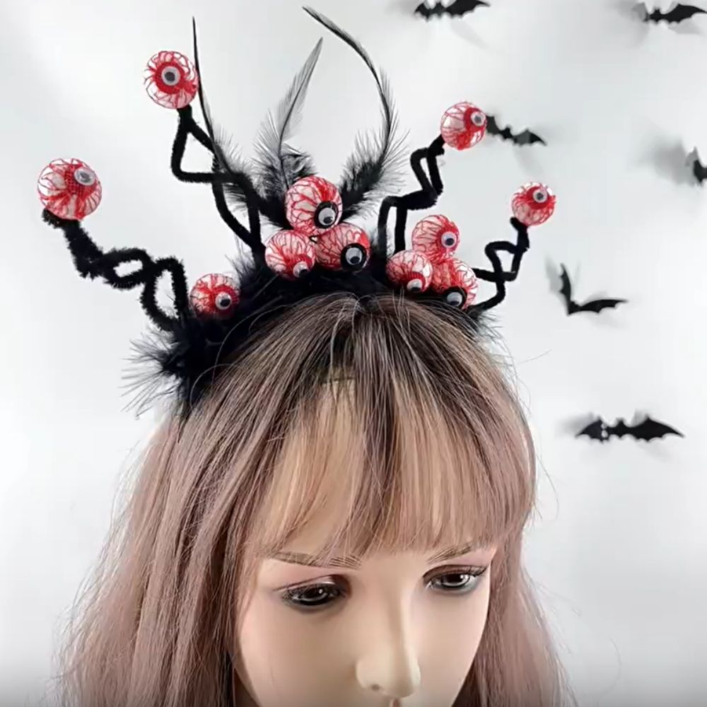 Halloween Ghost Eye Ball Headbands Halloween Hair Hoop for Party Supply Cosplay Decoration