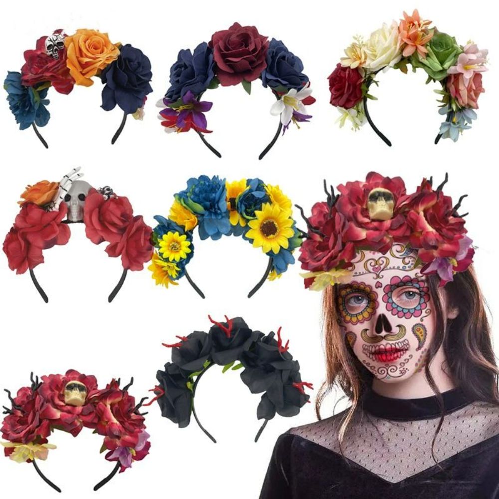 Halloween Flower Headband Halloween Hair Hoop for Party Supply Cosplay Decoration