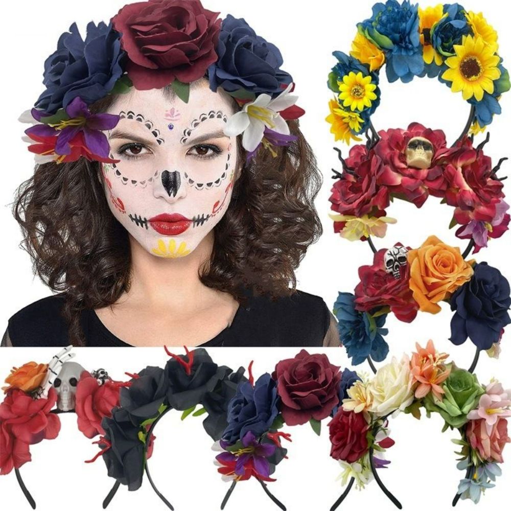 Halloween Flower Headband Halloween Hair Hoop for Party Supply Cosplay Decoration