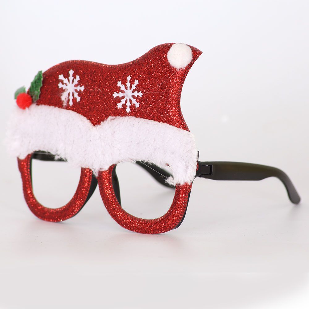 12 Pcs Christmas Glitter Glasses Frames Christmas Decoration Accessories Costume Eyeglasses for Christmas Party Supplies