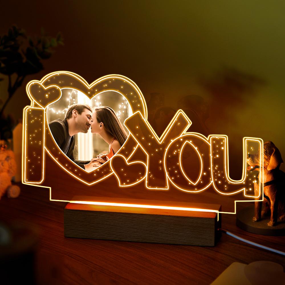 Custom Acrylic Lamp Personalized I Love You Photo Night Light