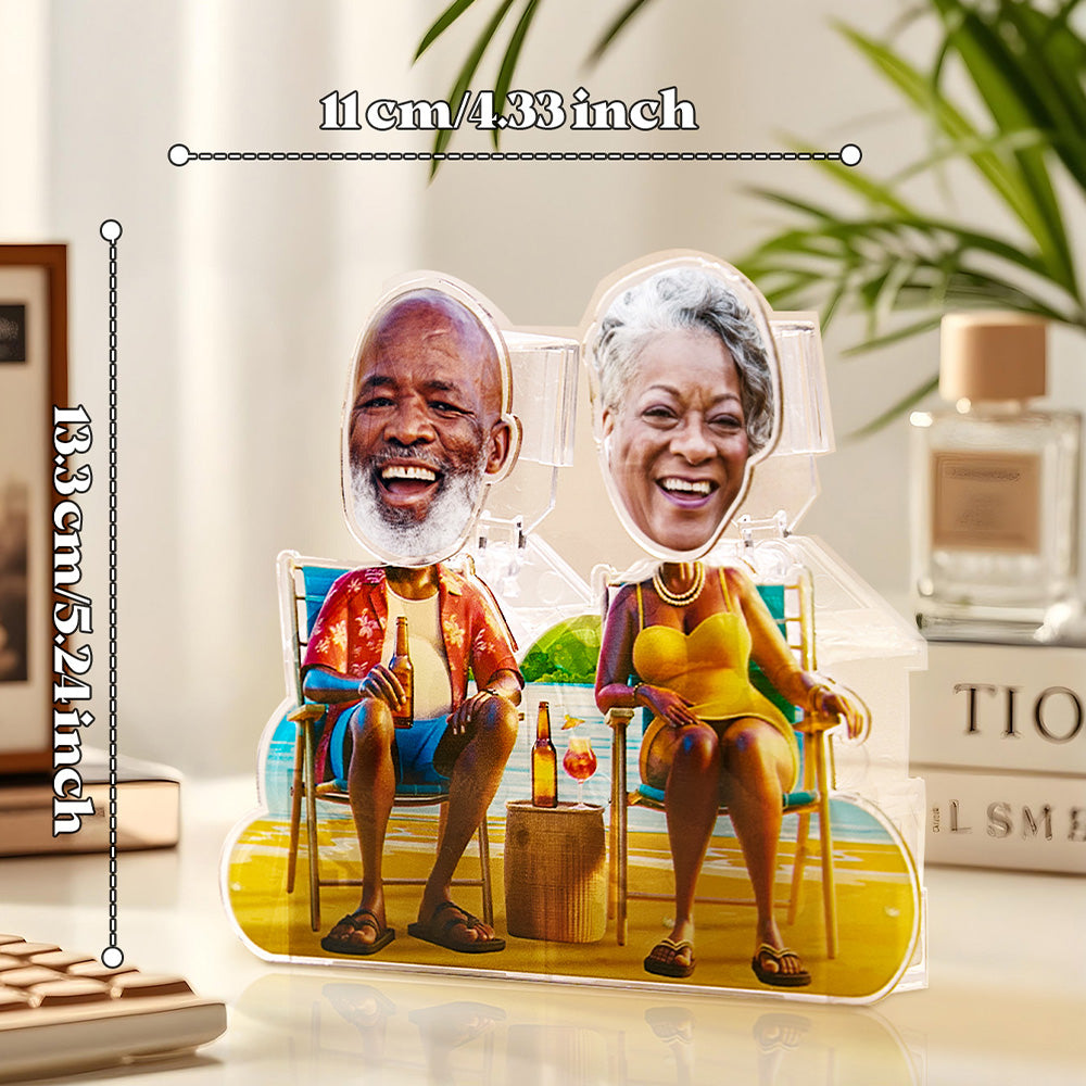 Personalized Face Dad and Mom Shaking Head Standee Gift for Dad and Mom