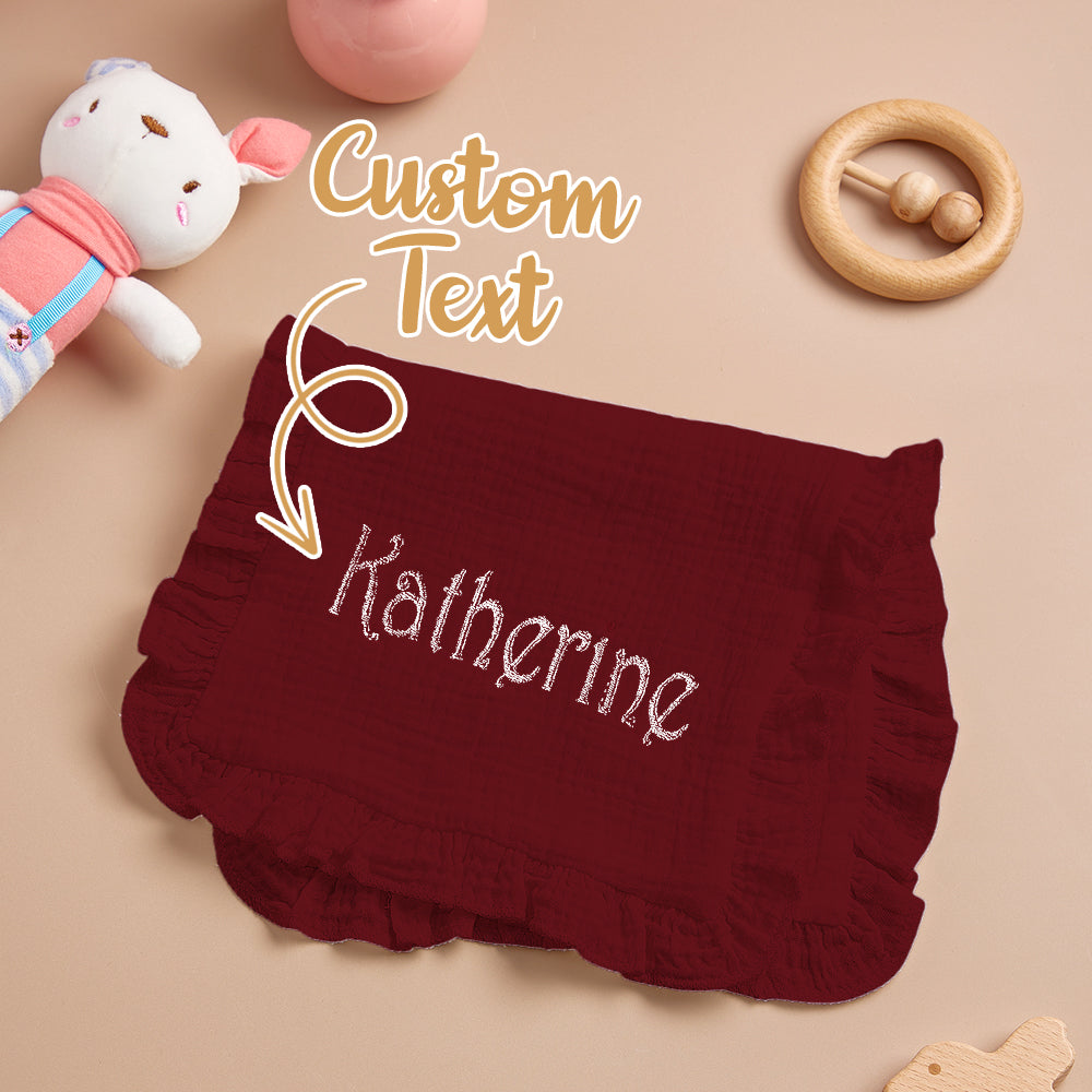 Personalized Baby Soothing Towel Custom Muslin Towel with Embroidered Name Gift for Baby