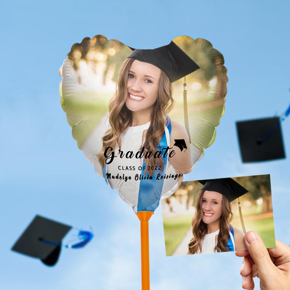 Custom Photo Balloons Graduation Party Balloons for 2022 Graduation Decor