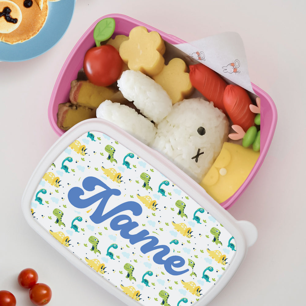 Personalized Lunch Box with Name Dinosaur Print Lunch Box Birthday Gift for Kids