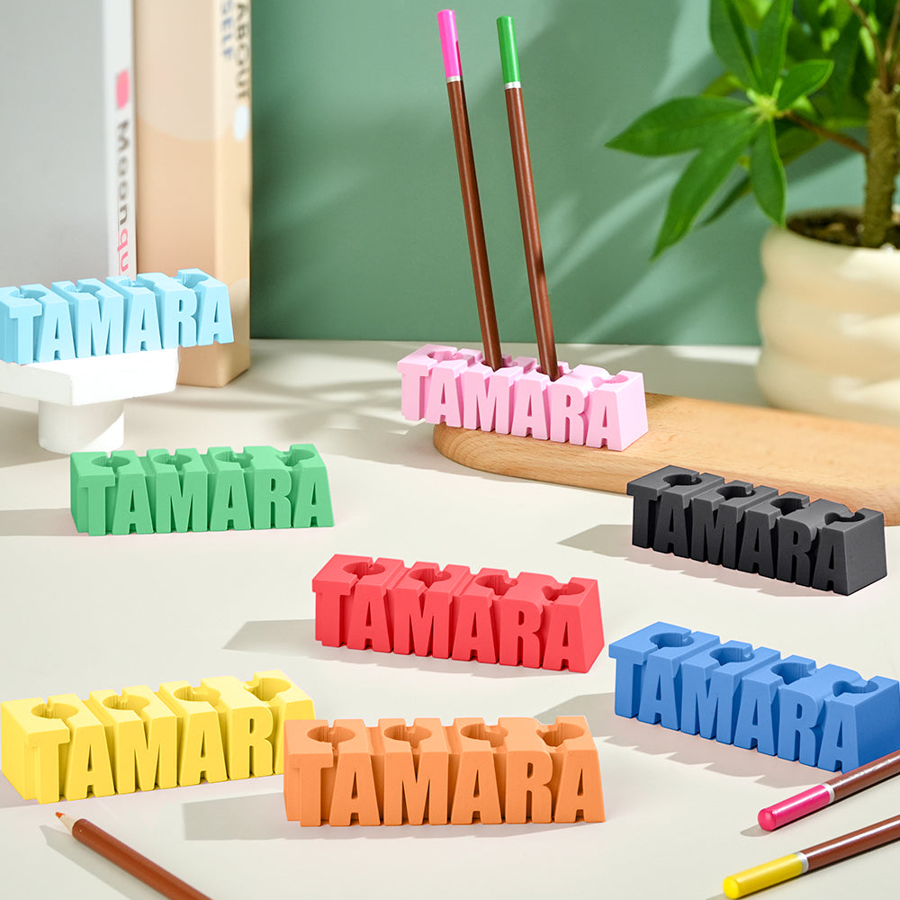 Personalized 3D Print Name Pen Holder Office Supplies for Kids