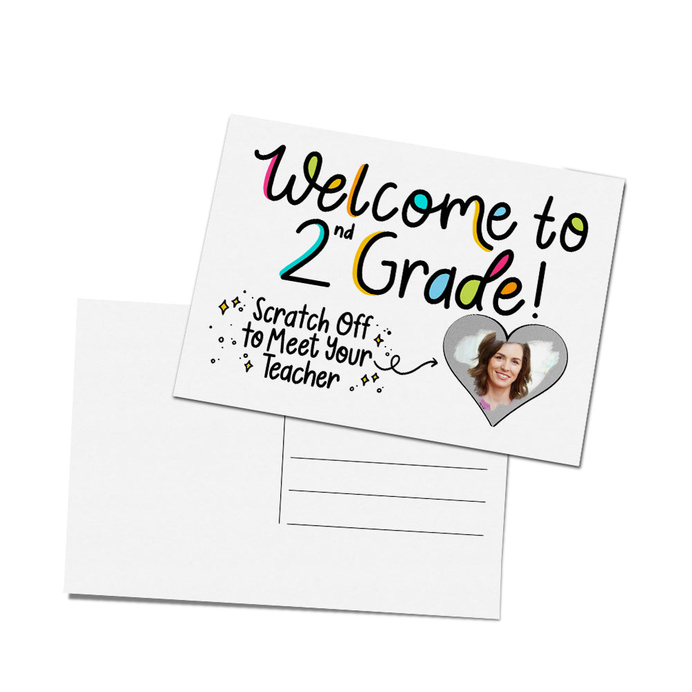 Custom Photo Teacher Reveal Scratch Card Personalized Meet the Teacher Scratch off Card