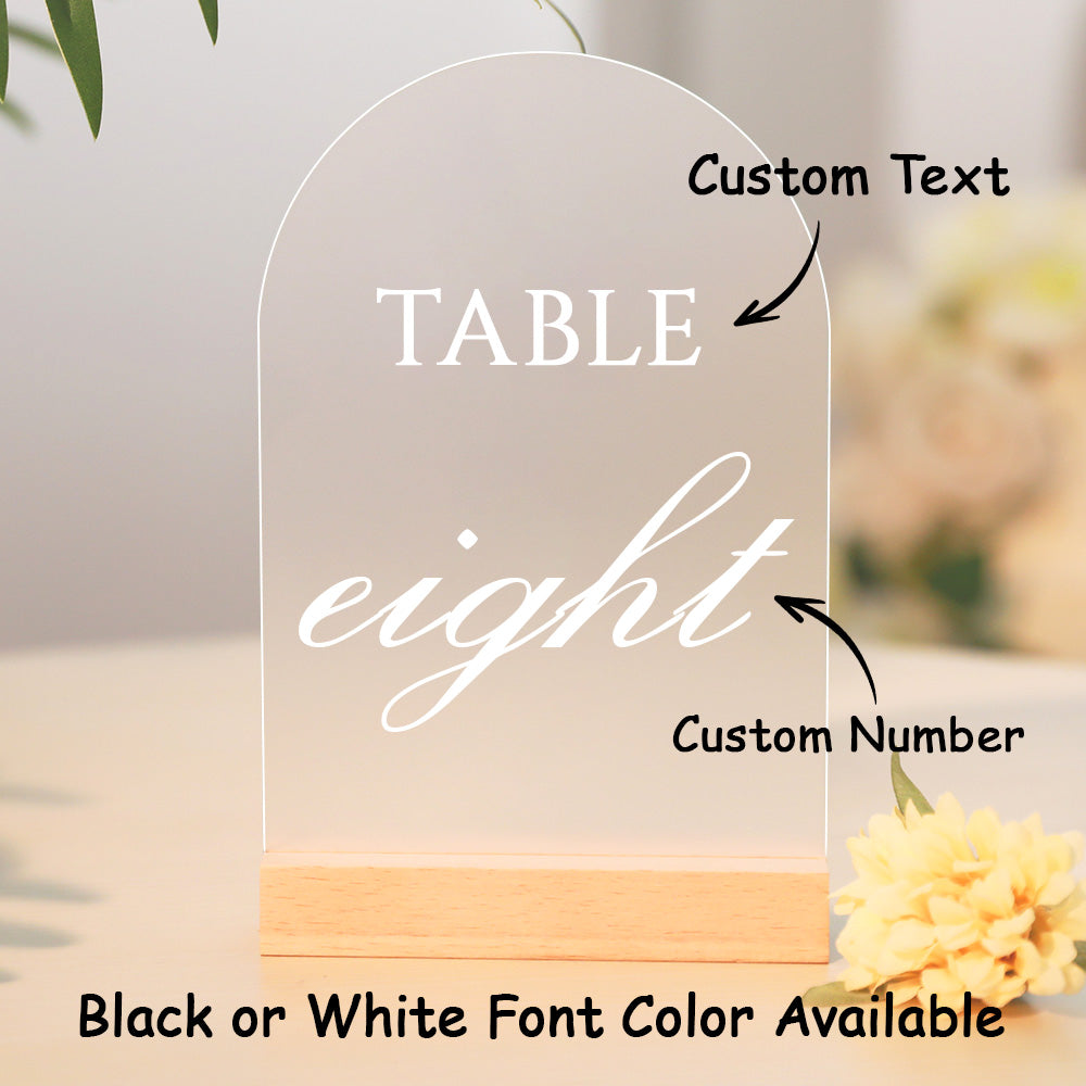 Personalized Wedding Table Numbers Custom Acrylic Table Numbers Wedding Reception Decor