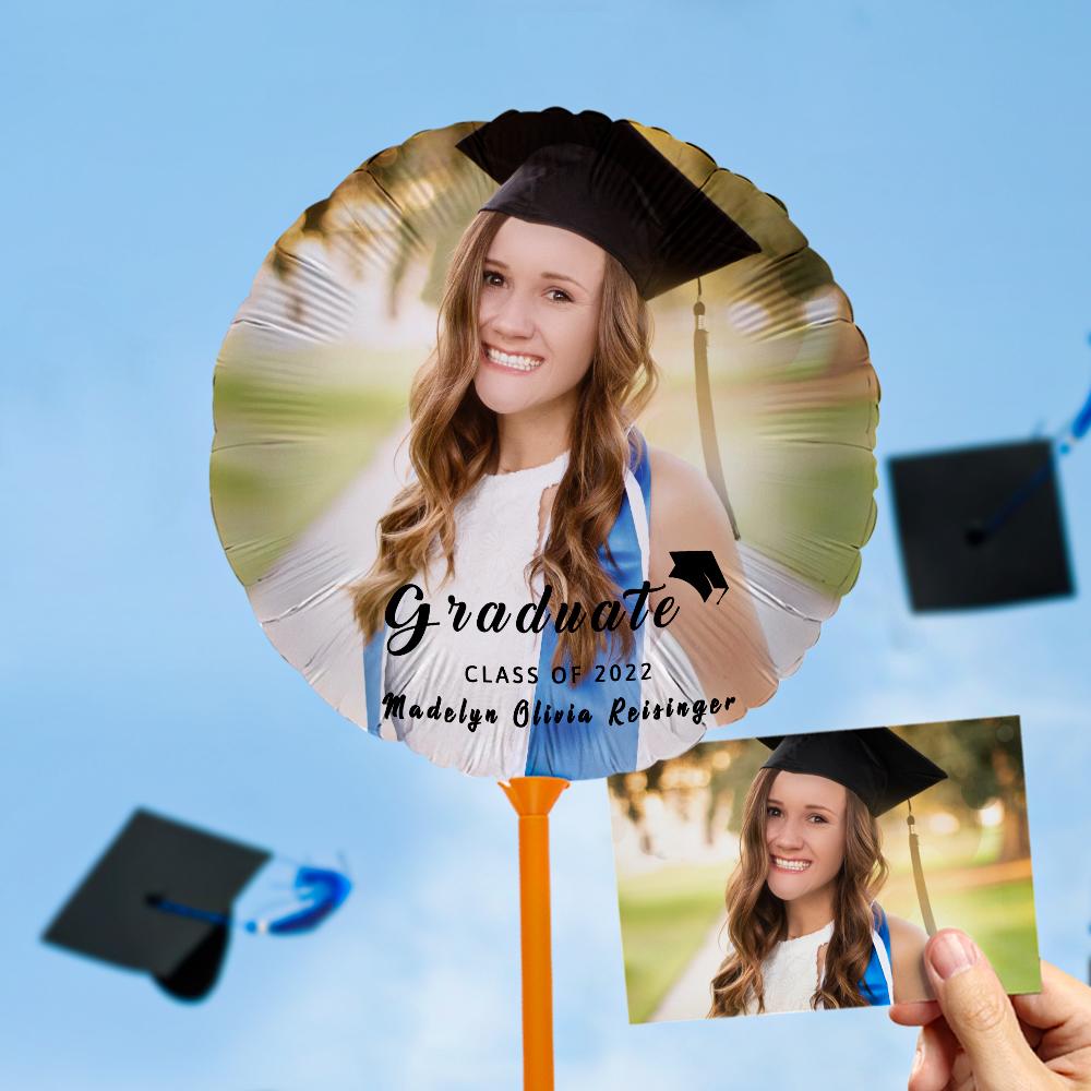 Custom Photo Balloons Graduation Party Balloons for 2022 Graduation Decor