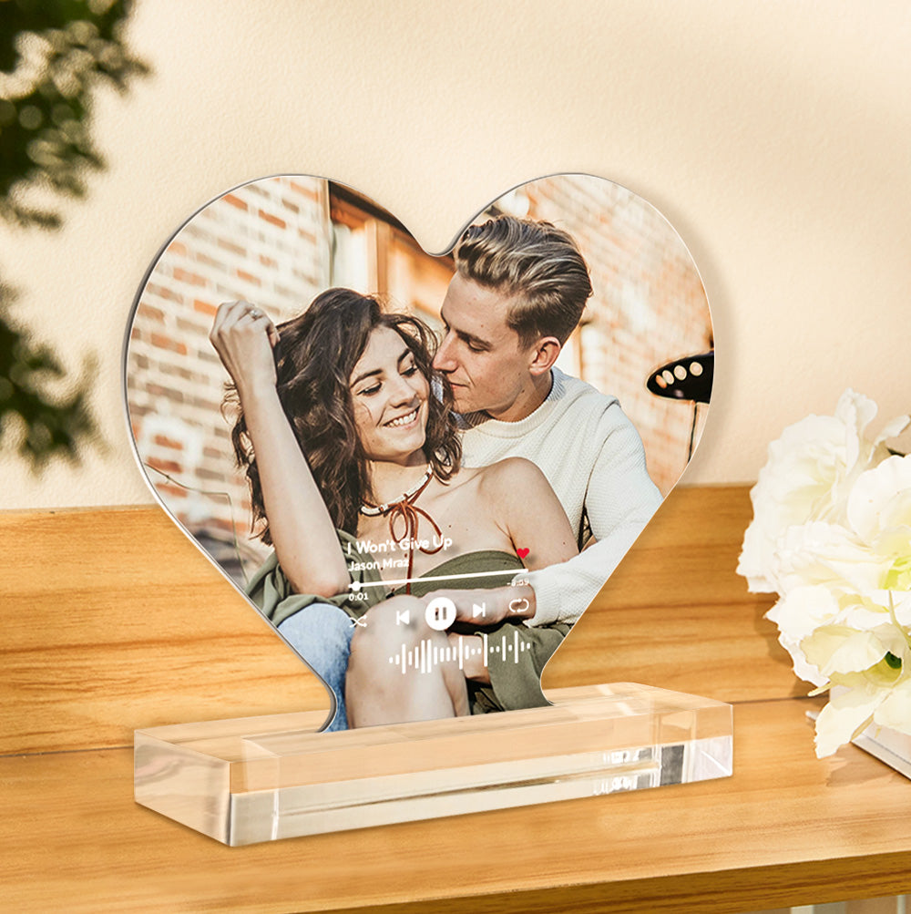 Custom Heart Shaped Acrylic Plaque