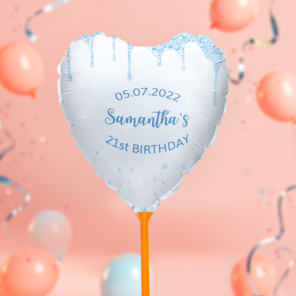 Custom Name Birthday Glitter Balloons for Birthday Party Decorations