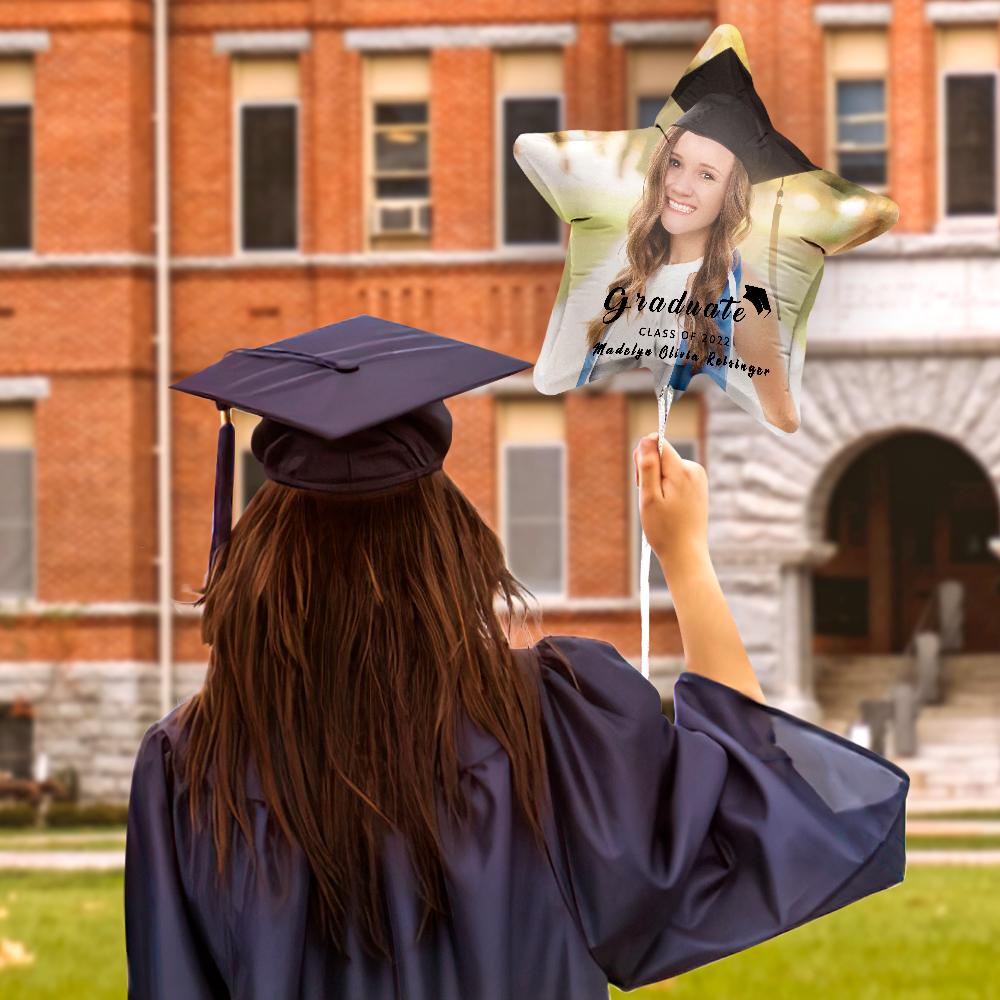 Custom Photo Balloons Graduation Party Balloons for 2022 Graduation Decor