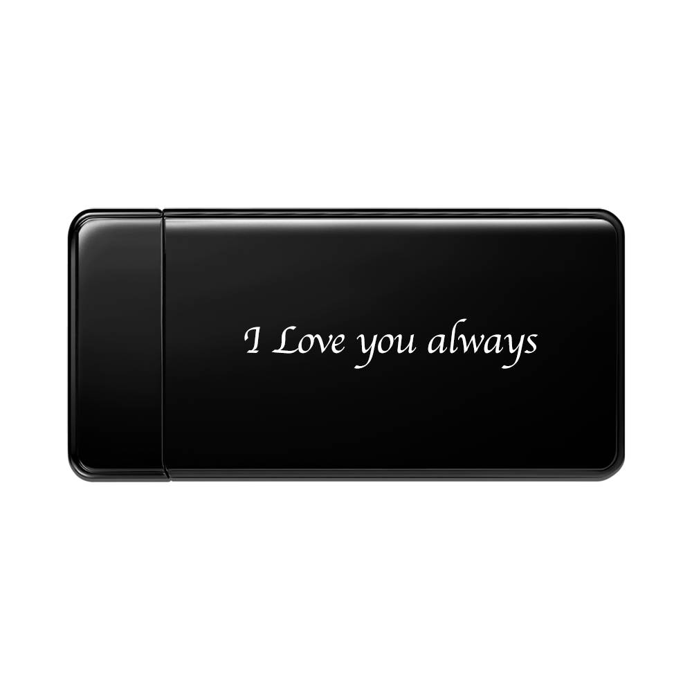 Personalised Black Engraved Photo Lighter