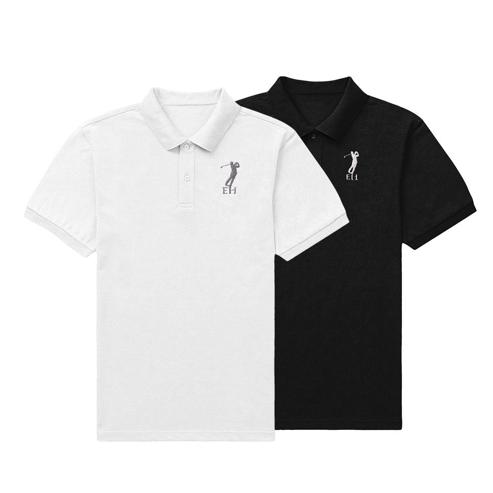 Personalized Men's Golf Polo Shirts Embroidered Short Sleeve Polo Shirt Gift for Golf Lover