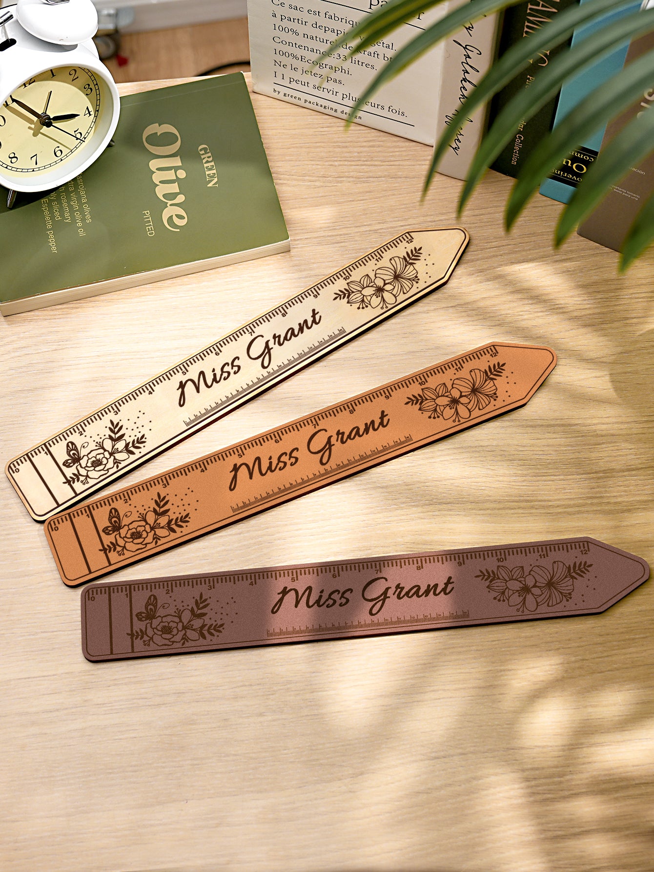 Personalized Wooden Teacher Ruler with Name Appreciation Gift for Teacher