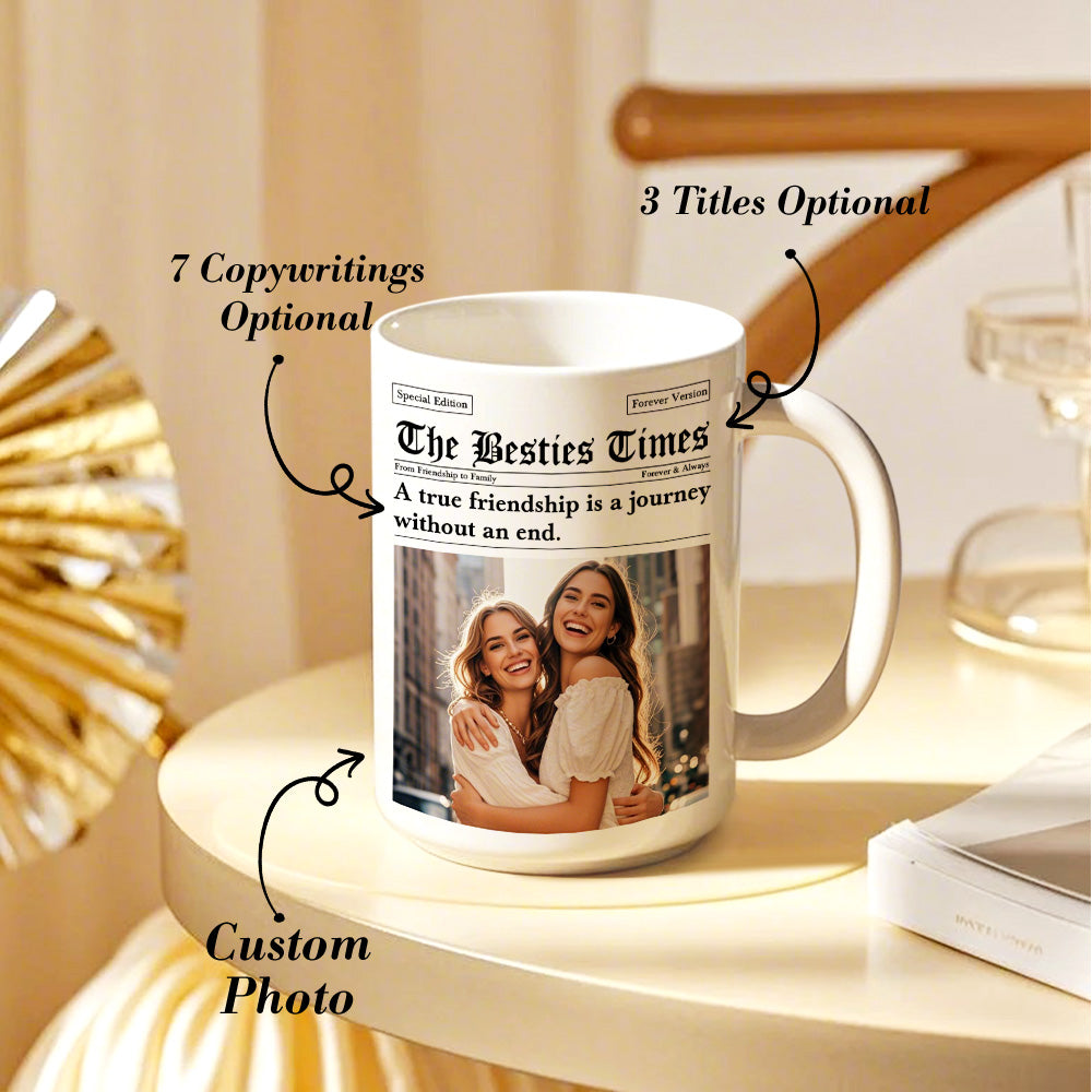 Personalized The Besties Times Mug Friendship Photo Mug Gifts for BFF