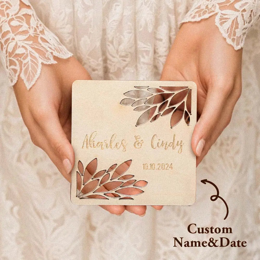 Personalized Wooden Wedding Coaster Wedding Favors for Guests