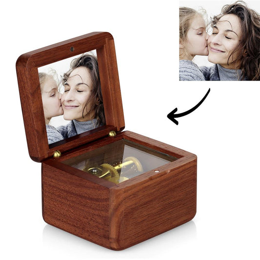 Personalized Wooden Vintage Photo Music Box