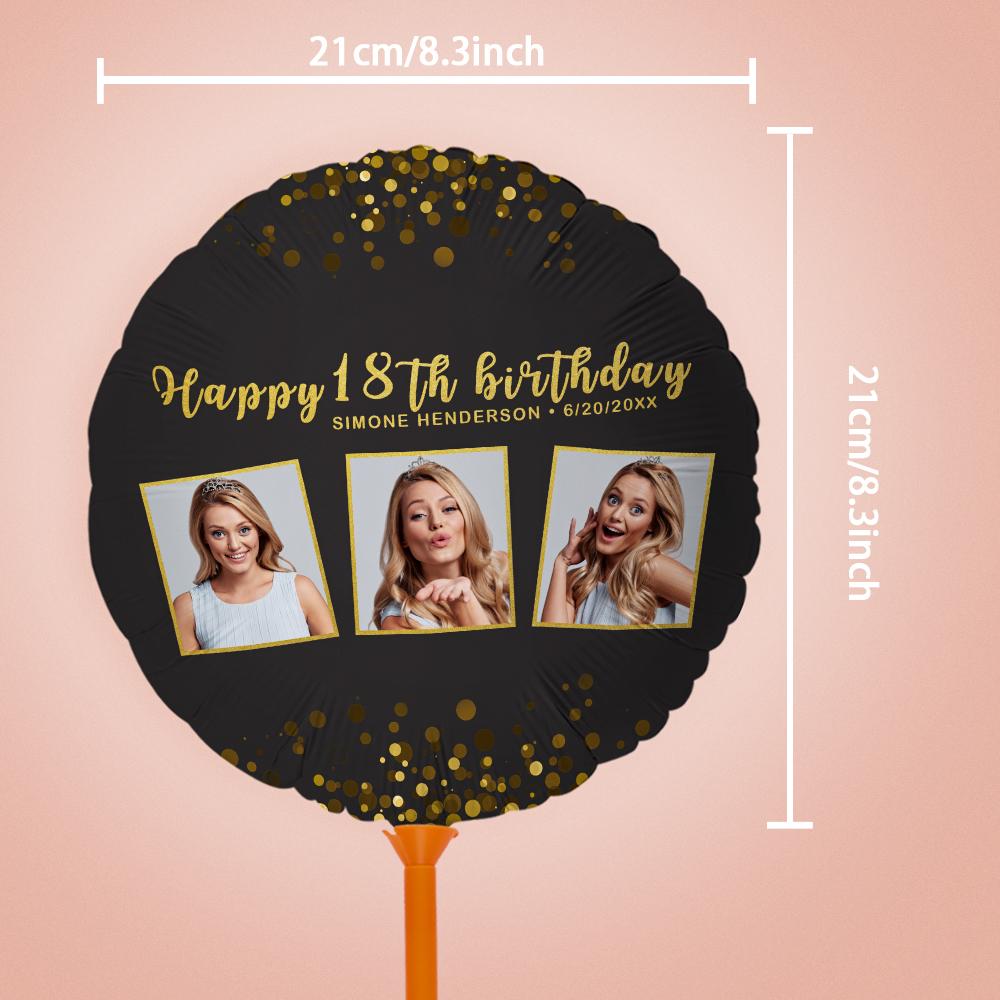 Custom Photo Happy Birthday Balloons for Birthday Party Decoration Supplies