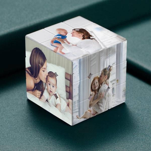 Customized Multi Photo Cube Mother's Day Gift Magic Cube