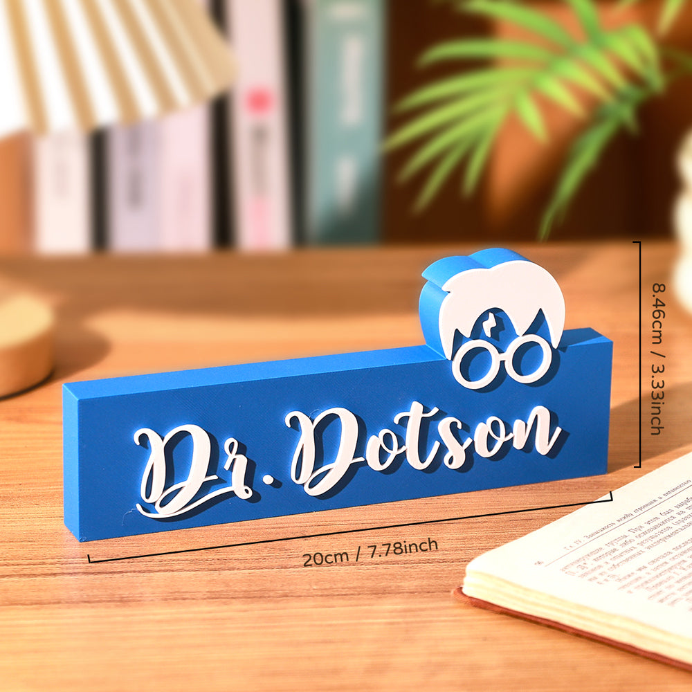 Personalized 3D Print Wizard Name Sign for Teacher and Librarian