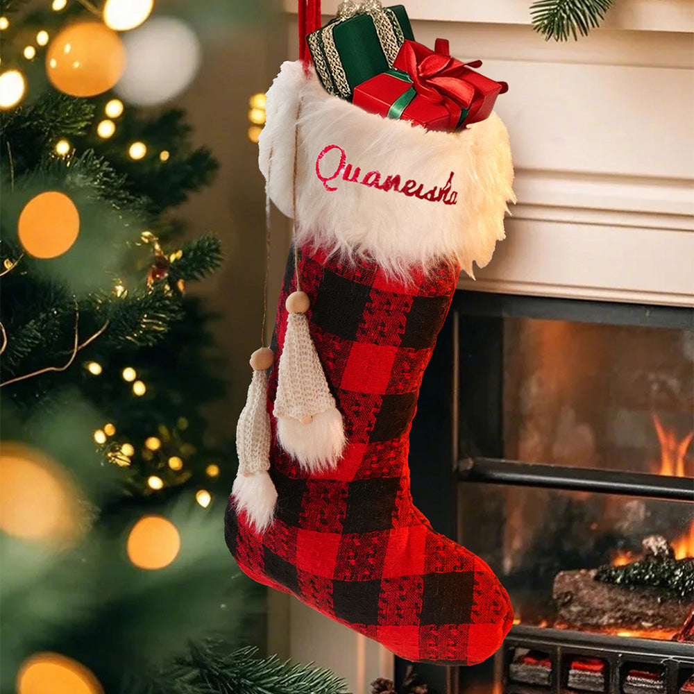 Personalized Christmas Stocking with Name Embroidery Christmas Stocking Gift for Family