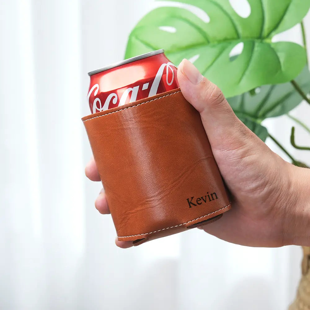 Personalized Groomsmen Can Cooler Holder Engraved Can Cooler Groomsman Gift Ideas