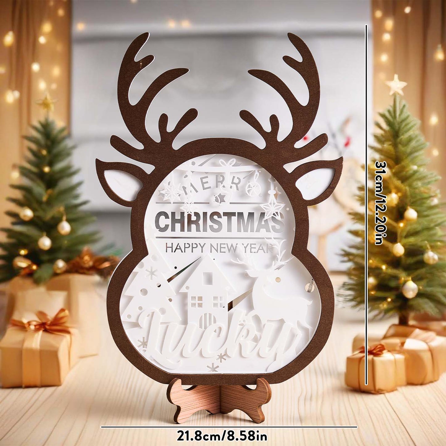 Personalized Christmas Elk Light with Name Night Light Home Decoration for Christmas Gift