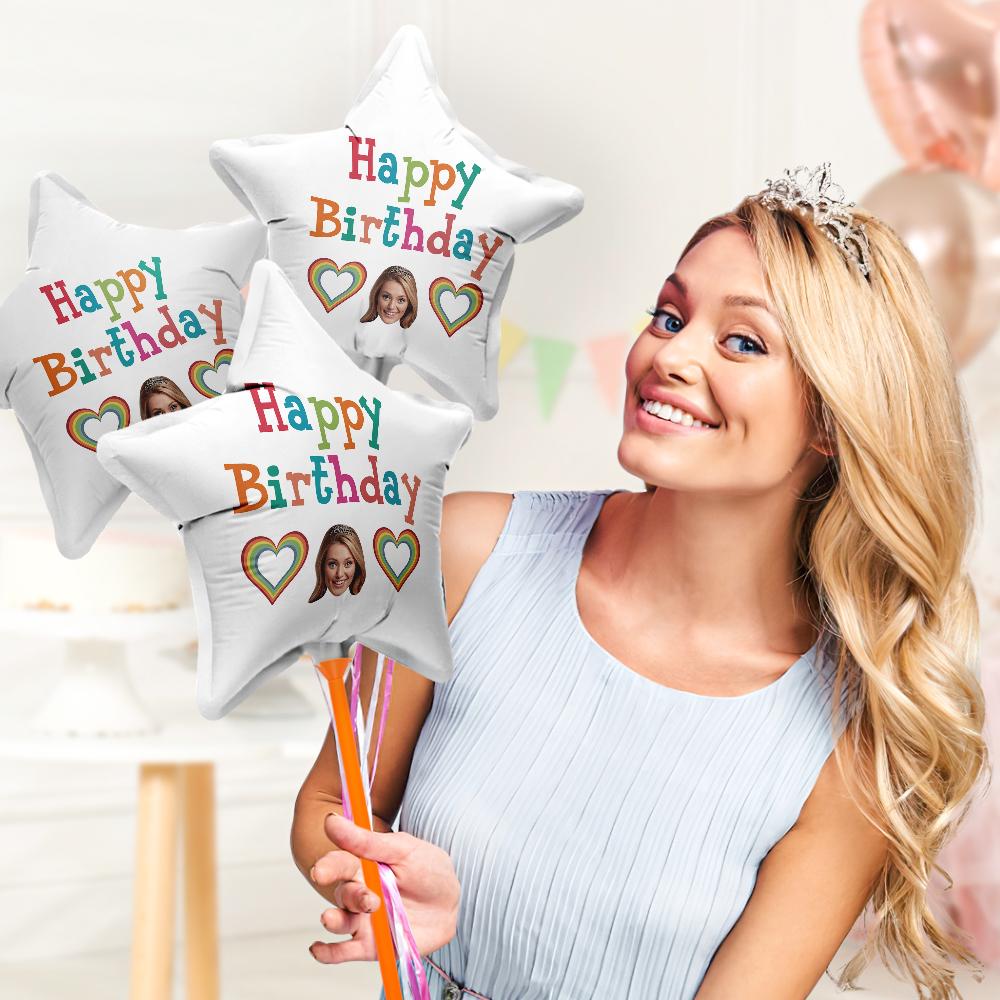 Custom Face Balloons Happy Birthday Balloon Decoration for Birthday Party