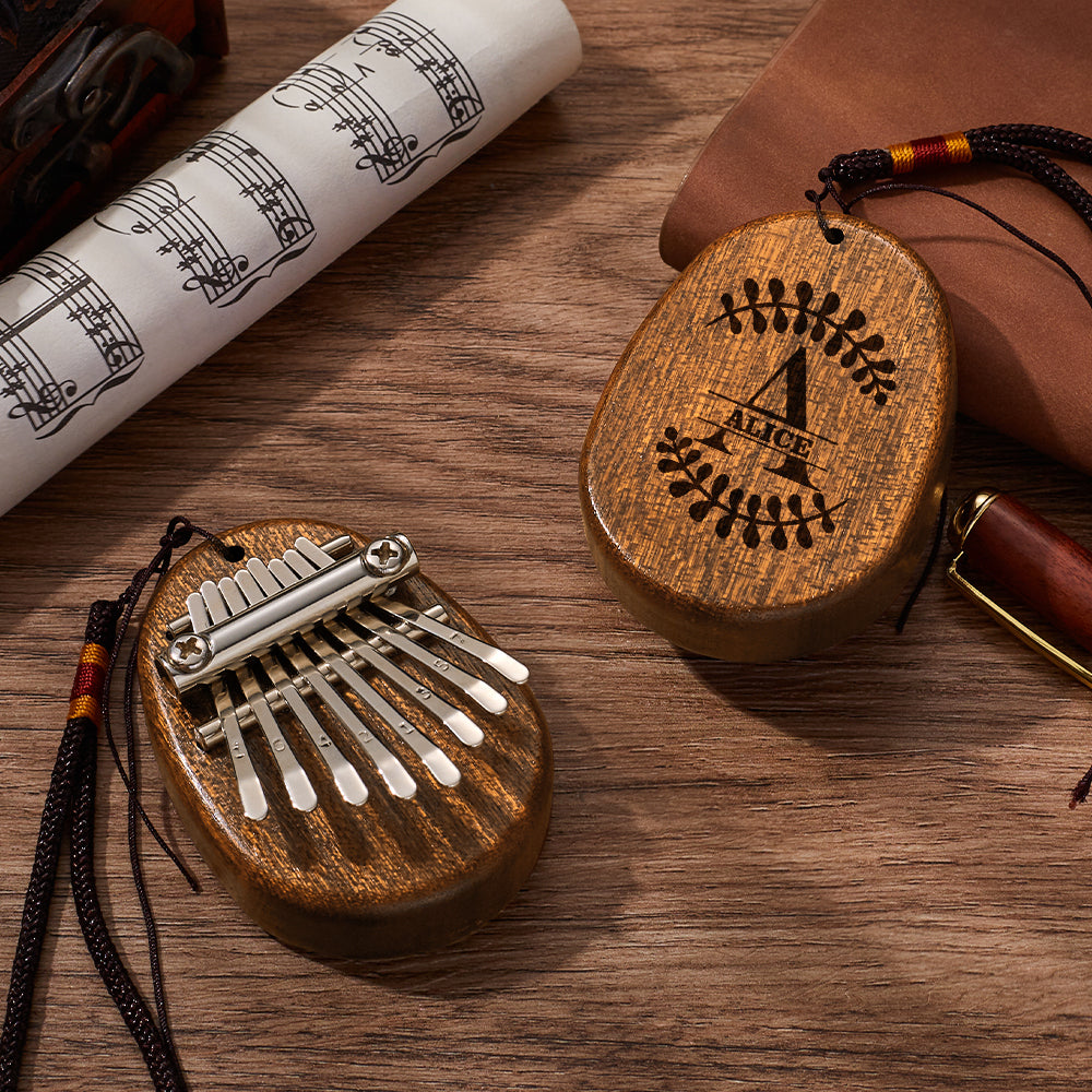 Personalized Name 8 Keys Mini Kalimba Thumb Piano with Package