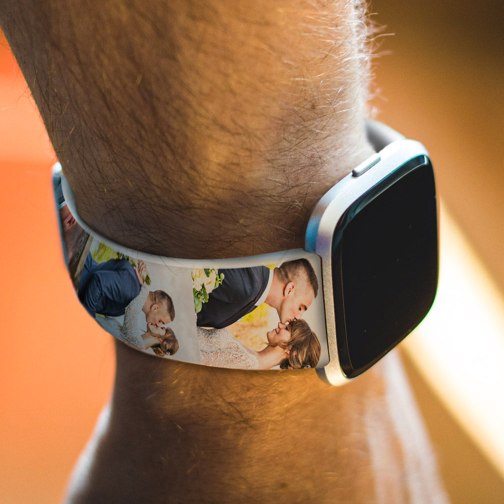 Custom Collage Photo Apple Watch Bands Silicone Wristband Strap For Anniversary Gift