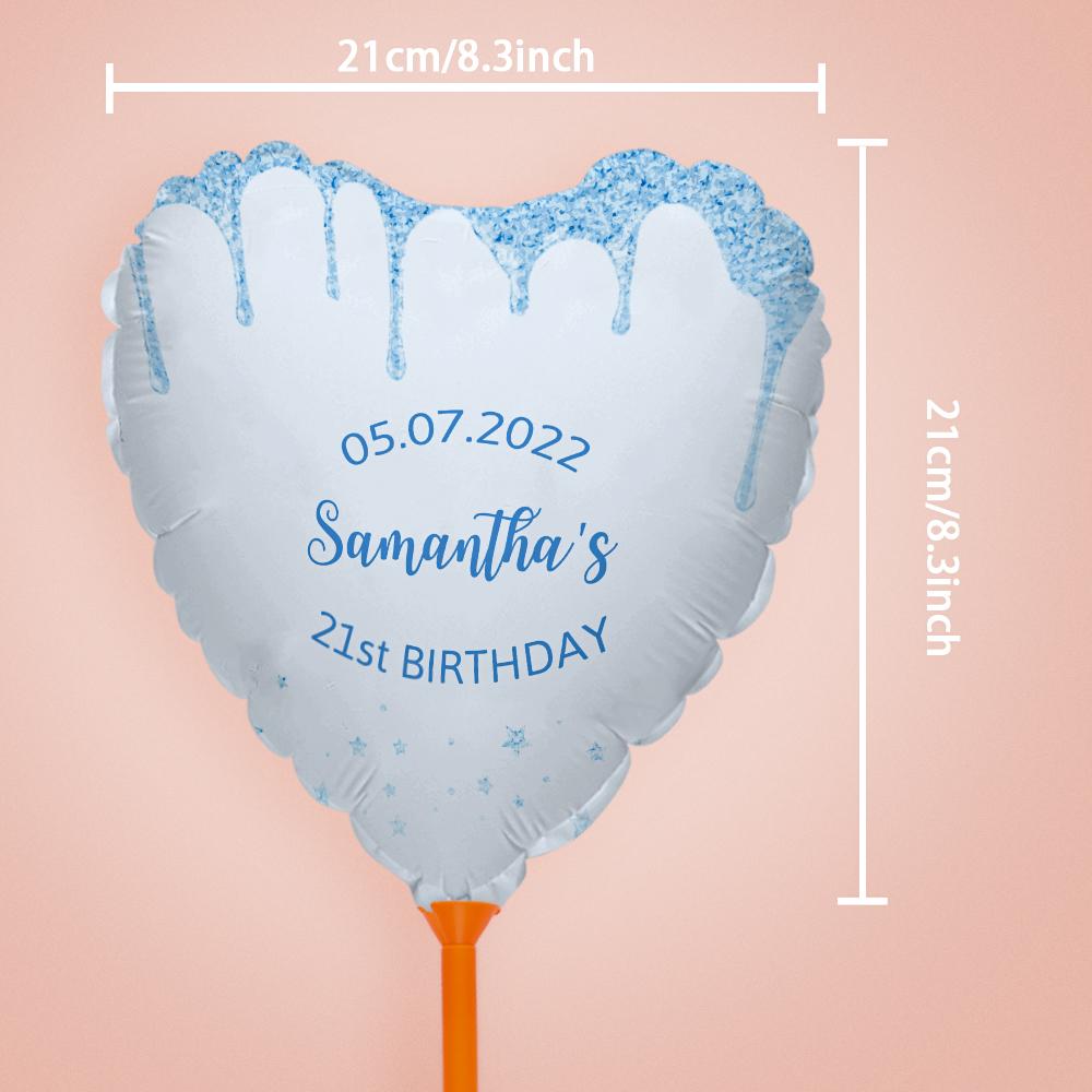 Custom Name Birthday Glitter Balloons for Birthday Party Decorations