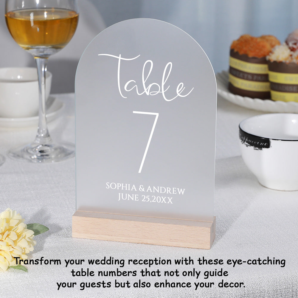 Personalized Wedding Table Numbers Custom Acrylic Table Numbers Wedding Reception Decor