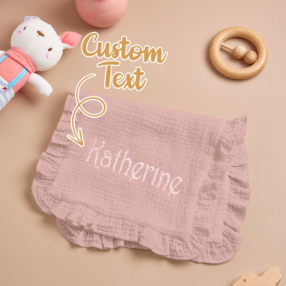 Personalized Baby Soothing Towel Custom Muslin Towel with Embroidered Name Gift for Baby