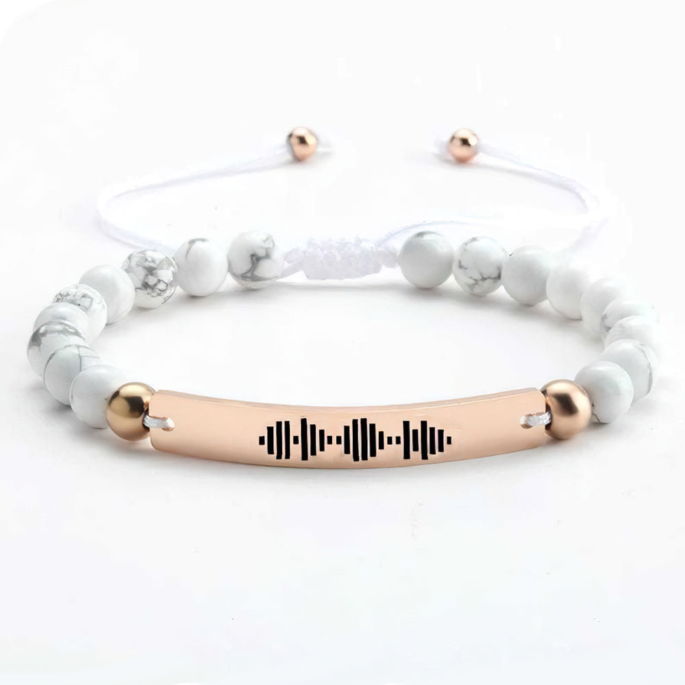 Custom Scannable Music Code Bracelet with Beads