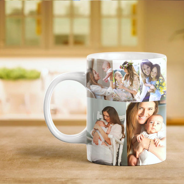 Custom Collage Pictures Mugs Ceramic Coffee Mug with 10 Photos