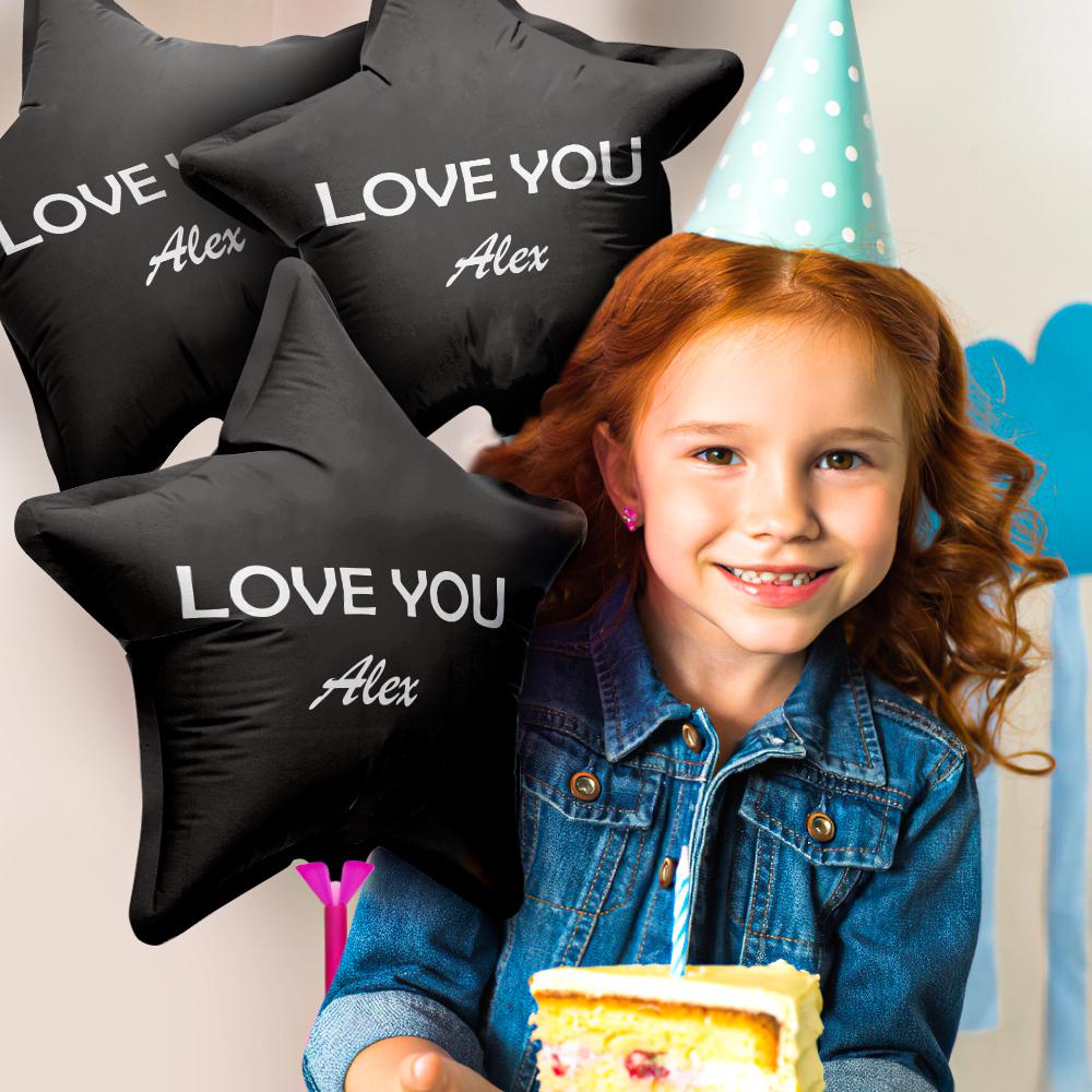 Custom Name Star Balloons for Party Supplies Indoor Outdoor Decor